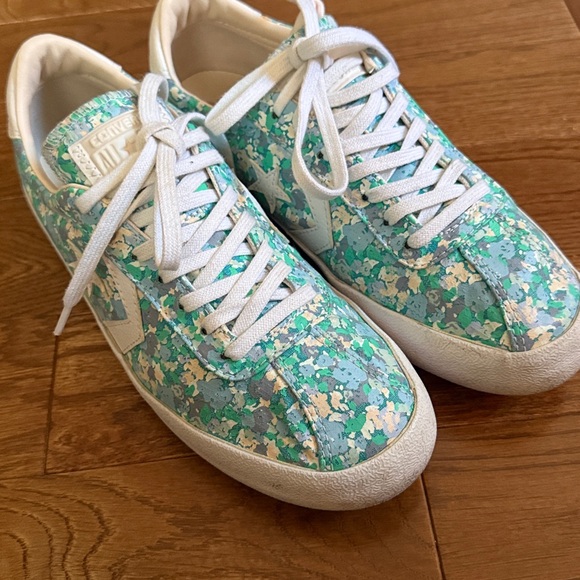 Converse Green and Blue Floral Canvas 
Patterned Sneakers 9 - Picture 1 of 9